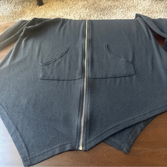 Asymmetrical Black Hoodie - Picture 9 of 11